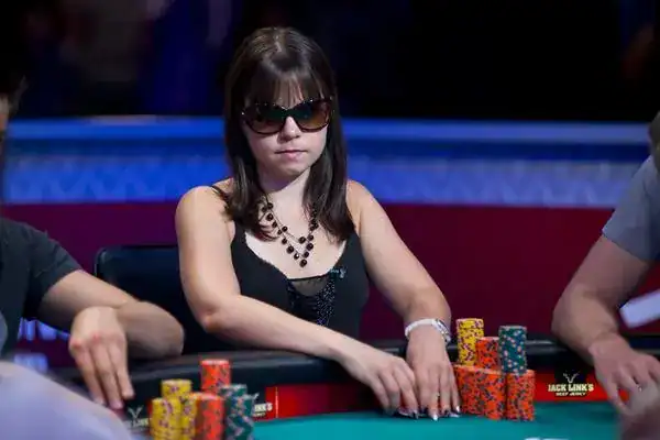 A Young Annette Obrestad at the World Series of Poker (WSOP)