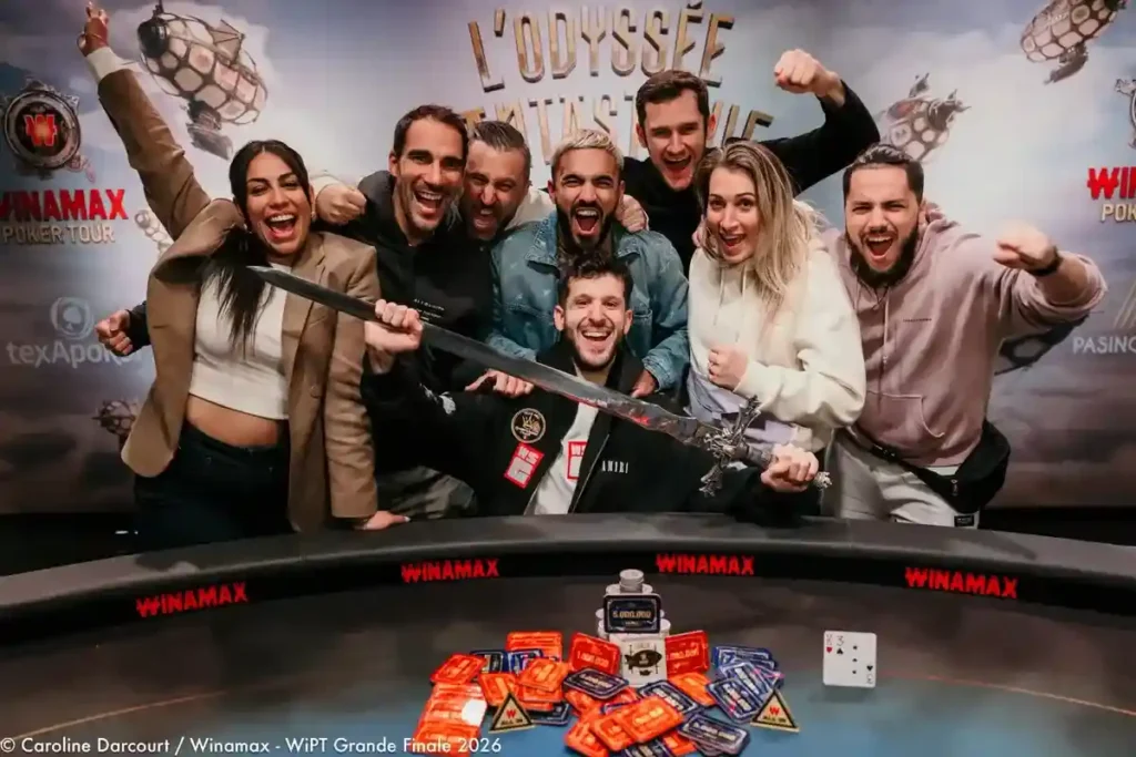 WiPT 2026 Champion Sacha Cohen celebrating after Grand Finale Win