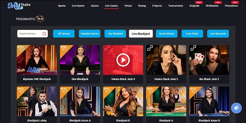 MyStake Casino US - Blackjack