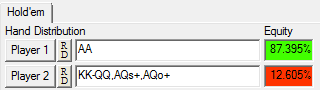 AA vs KK, QQ, etc