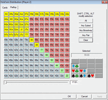 PokerStove hand range input