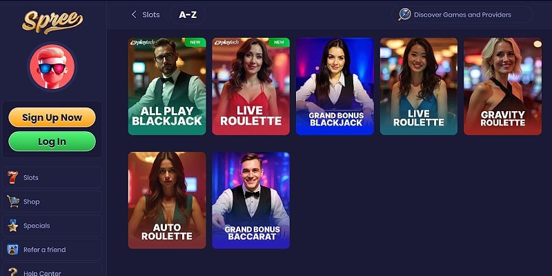Spree Casino US - Live Dealer