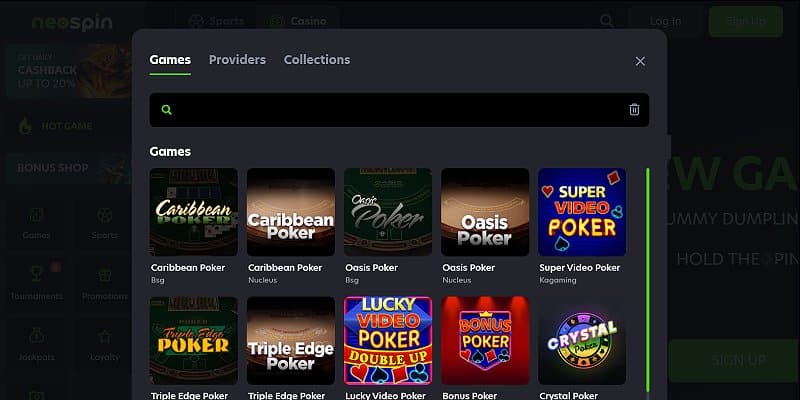 Neospin Casino AU - Poker