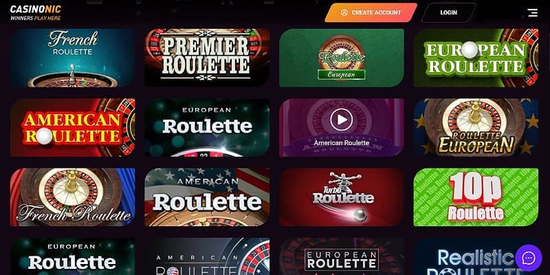 Casinonic Casino AU - Roulette
