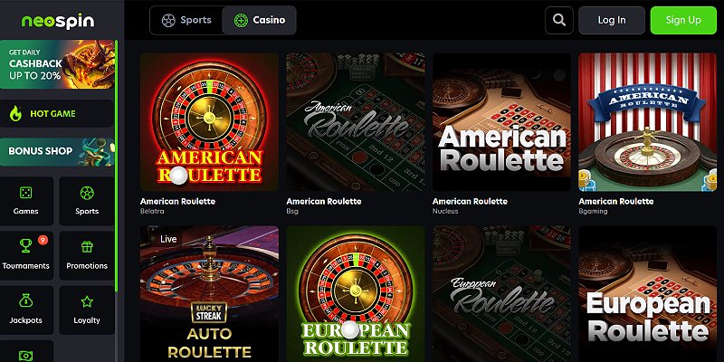 Neospin Casino AU - Roulette
