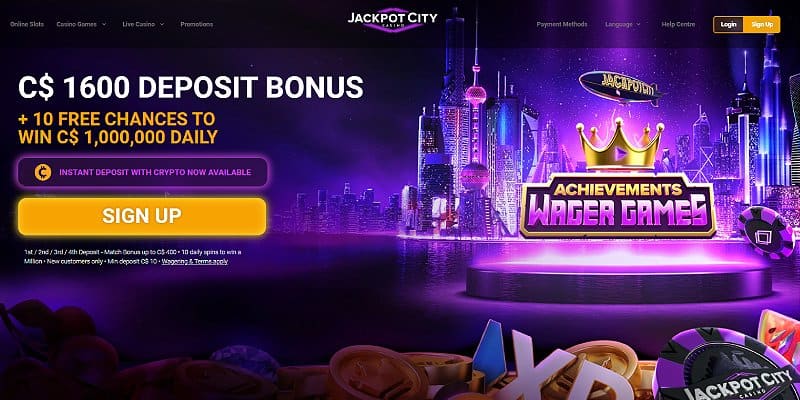 Jackpot City Welcome Bonus