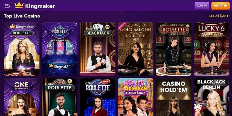 Kingmaker Casino AU - Live Casino