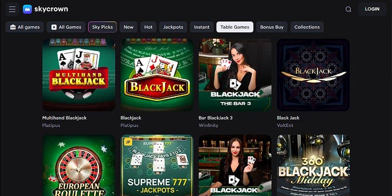 Skycrown Casino AU - Blackjack