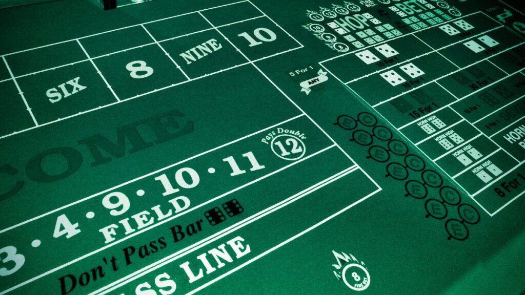 craps table layout