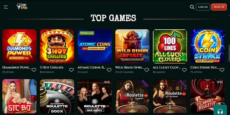TonySpins Casino AU