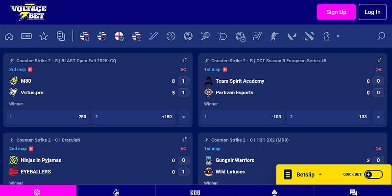 Voltage Bet Sports US - eSports