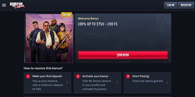 Mafia Casino AU - Bonus