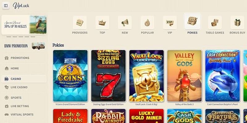 VipLuck Casino AU